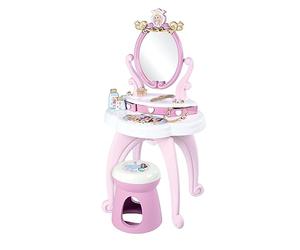 Simba Smoby -Tocador Infantil Princesas Disney- con Taburete, Incluye Espejo y Accesorios para Peinar, Convertible en Sobremesa, Juguete A Partir de 3 años (7600320250)