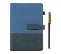 SIMDAO Cuaderno de cuero A5 con bolígrafo, diario de 200 páginas con cierre magnético, diario de tapa dura con soporte para bolígrafo, bloc de notas forrado para negocios, escuela, viajes, oficina, 14