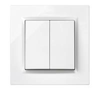 Simon Interruptor conmutador doble Serie Simon 10 230V interior Blanco incluye marco y mecanismo