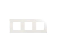 SIMON 270 Marco Enchufe Triple Pared Blanco Bastidor Incluido