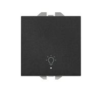 SIMON 270 | Pulsador grabado luz luminoso 10A negro mate 20000161-098