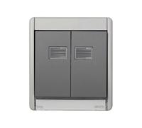 Simon 4400026-035 placa de pared y cubierta de interruptor Gris