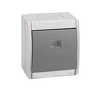 Pulsador gris 10 AX 250 V IP55 Simon 44 aqua - 4490150-035