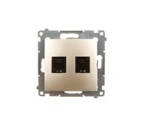 Simon 54 D62.01/44 Toma doble 2xRJ45 Cat.6
