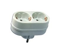 Simon adapt.blco 2 tomas front.base contt 10-16a 250v cl118604