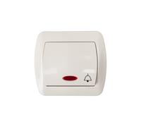 Simon Akord Pulsador/timbre beige AD1L/12