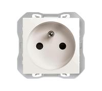 SIMON - Base de Enchufe, Toma Francesa, Serie Simon 270, Enchufe de Empotrar para Pared, 16A y 250V, Apto para Interiores (IP20), Fácil de Instalar, Color Blanco (20000458-090)