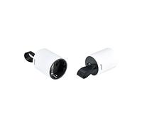 Simon – Base móvil con clavija hembra 16A 250V, salida frontal, toma tierra, Easy-Pull Blanco/Negro