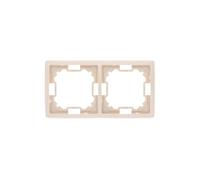 Simon Basic Standard 5902787568399 Marco doble liso beige BMR2/12 Contact Simon