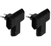Simon brico - Adaptador 10a 250v 3 tomas negro blister (Paquete de 2)
