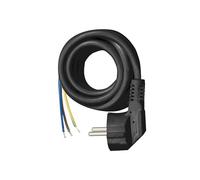 SIMON - Cable H05VV-F 3G1MM² para Bases Multifix, Apto para Ladrones y Regletas de Enchufe Múltiple, 16A, 250V, Potencia Máxima 3680W, Alargadera 2 Metros, Color Negro