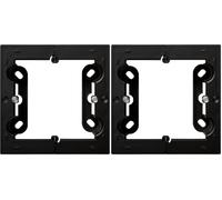 SIMON - Caja de Superficie, Base de Enchufe Empotrable, Serie Simon 10, Apta para Interiores (IP20), Fácil de Instalar, Un Elemento, Color Negro (Paquete de 2)