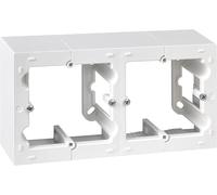 SIMON - Caja de Superficie Doble, Base Enchufe para Empotrar, Serie Simon 10, Apta para Interiores (IP20), Fácil de Instalar, Dos Elementos, Color Blanco (Paquete de 5)