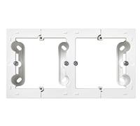 SIMON - Caja de Superficie Doble, Base Enchufe para Empotrar, Serie Simon 10, Apta para Interiores (IP20), Fácil de Instalar, Dos Elementos, Color Blanco