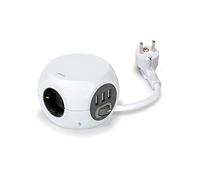 SIMON COMBIBALL - Base de Enchufe Múltiple, Regleta de Enchufes con USB, 6 Tomas de Carga, Ladrón de Enchufes con Interruptor, Color Blanco