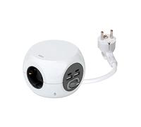 Simon COMBIBALL - Base de Enchufe Múltiple, Regleta de Enchufes con USB, 7 Tomas de Carga, Ladrón de Enchufes con Interruptor, Color Blanco