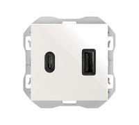 SIMON - Enchufe con Cargador Doble USB C, 3A, Serie 270, Tecnología Power Delivery, Enchufe de Pared Plano y Fino, Fácil de Instalar, Empotrable, Apto para Interiores, Color Blanco (20000296-090)