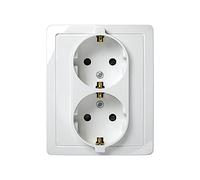 Simon F1591459030 Doble base enchufe blanco