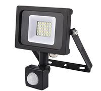 SIMON - Foco Led para Exterior e Interior, con Sensor de Movimiento, Ideal para el Patio o Jardín, Foco de Luz para Pared, Duración 30.000hs, Luz Blanca Fría, 900lm/10W, IP44, Color Negro
