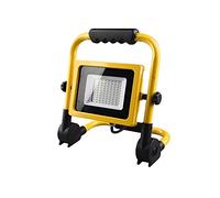 SIMON - Foco Led para Exterior e Interior, Foco Portátil con Soporte, Duración de 30.000hs, Luz Led Blanca Fría, 2700lm/30W, IP65, Color Negro y Amarillo