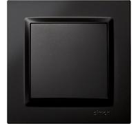 SIMON - Interruptor Conmutador, Serie Simon 10, 230V, Interruptor de Pared Interior, Fácil de Instalar, Incluye Marco, Tapa y Mecanismo, Color Negro (Paquete de 5)