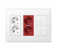 Simon Kit de caja de pared 500 Cima con 6 mecanismos blanco