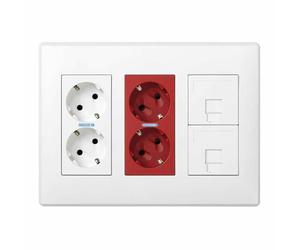 Simon Kit de caja de pared 500 Cima con 6 mecanismos blanco