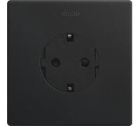 SIMON - KIT enchufe de Empotrar Clean Schuko negro mate, Simon 270, 250V, 10 A, Enchufe Pared Plano y Fino, Fácil de Instalar, Incluye Marco, Tapa y Mecanismo, Color negro mate