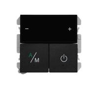 SIMON - Kit termostato iO para calefacción conectivo de empotrar, Simon 270, Termostato Pared Plano y Fino, Fácil Instalar, Incluye Marco, Tapa y Mecanismo, Color Negro Mate