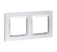 SIMON - Marco Interruptor de Pared, 2 Elementos, Compatible con Mecanismos Simon 10, Apto para Interiores, Fácil de Montar, Compatible con Pulsador, Conmutador y Enchufe Schuko, Color Blanco