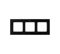 SIMON - Marco de Pared, 3 Elementos, Serie 82 Concept, Compatible Series de Mecanismos 75, 31, 82 y 88, Para Interiores, Fácil instalación, Efecto Mate Antihuellas, Color Negro