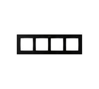 SIMON - Marco de Pared, 4 Elementos, Serie 82 Concept, Compatible con Series de Mecanismos Simon 75, 31, 82 y 88, Apto para Interiores, Fácil de Montar, Efecto Mate Antihuellas, Color Negro