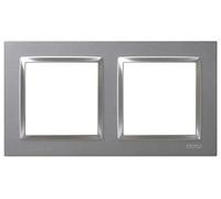 Simon Marco interruptor de pared 2 elementos compatible con mecanismos Simon 10 Aluminio