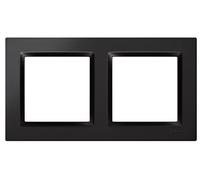 Simon Marco interruptor pared Serie 10 2 elementos – compatible pulsador, comitador y Schuko, Negro