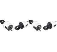 Simon Plug - Clavija Extraplana con Salida Frontal, Clavija de Enchufe Macho 16 A 250V, con Toma de Tierra y Sistema Easy-Pull, Ideal para Espacios Reducidos y Detrás de Muebles, Color Blanco y Negro