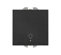 SIMON - Pulsador Eléctrico con Luz, Serie Simon 270, Fácil de Instalar, Empotrable, Apto para Interiores (IP20), Color Negro (20000161-098)