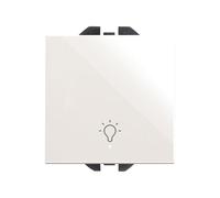 SIMON - Pulsador Eléctrico con Luz, Serie Simon 270, Fácil de Instalar, Empotrable, Apto para Interiores (IP20), Color Blanco (20000161-090)
