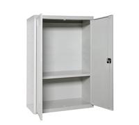 Simon Rack Armario Metálico con Llave para Garaje, 1 Estantes, 2 Puertas, 900x800x400 mm, Gris - Simonlocker
