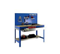 Simonrack Banco de trabajo BT2 600 kg 1445x1510x610 mm 1 cajón Azul/Madera