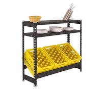 Simon Rack Estantería Cajas de Bebidas, 2 Cajas, 1000x1000x300 mm, 3 Alturas, 100 kg de Punto Flexión, Estantería para Bebidas, Antracita - Simonbottle