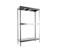 Simon Rack Estanteria Industrial, 2000x1200x450 mm, 400 kg de Punto Flexión, 3 Estantes, Estanterias Almacenaje, Estanterias Metalicas, Galvanizado - SimonTaller