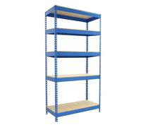 Simonrack Estantería industrial Bricoforte 1204-5 2000x1200x450mm 5 estantes 300 kg azul/madera