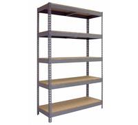 Simonrack Estantería industrial 2000x1200x450 mm 5 estantes madera 300 kg punto flexión Gris/Madera