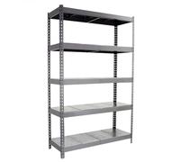 Simon Rack Estanteria Industrial, 2000x1500x600 mm, 400 kg de Punto Flexión, 5 Estantes, Estanterias Almacenaje, Estanterias Metalicas, Gris/Galvanizado - SimonTaller