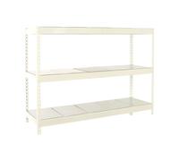 Simon Rack Estantería Industrial, 2000x1500x600 mm, 600 kg de Punto Flexión, 3 Estantes Metálicos, Estantería Garaje, Blanco/Galva - Simonforte