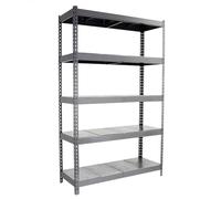 Simon Rack Estanteria Industrial, 2000x1500x600 mm, 600 kg de Punto Flexión, 5 Estantes, Estanterias Almacenaje, Estanterias Metalicas, Gris/Galvanizado - SimonTaller