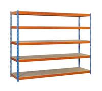 Simonrack Estantería Industrial 1507-5 2000×1500×750 mm 400 kg 5 estantes madera Azul/Naranja