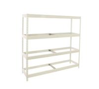 Simon Rack Estantería Industrial, 2000x1800x600 mm, 600 kg de Punto Flexión, 4 Niveles, Sin Baldas, Estanteria Carga Pesada, Blanco - Simonforte