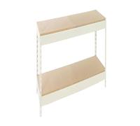 Simon Rack Estantería Industrial, 900x1500x750 mm, 600 kg de Punto Flexión, 2 Estantes Madera, Estanteria Carga Pesada, Blanco/Madera - Simonforte