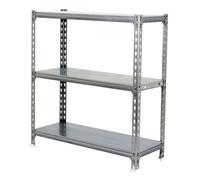Simon Rack Estanteria Metalica, 1000x1000x400 mm, 3 Alturas, Bandeja Metal, 180 kg de Punto Flexión, Estanteria Almacenaje, Galvanizado - Simonclick